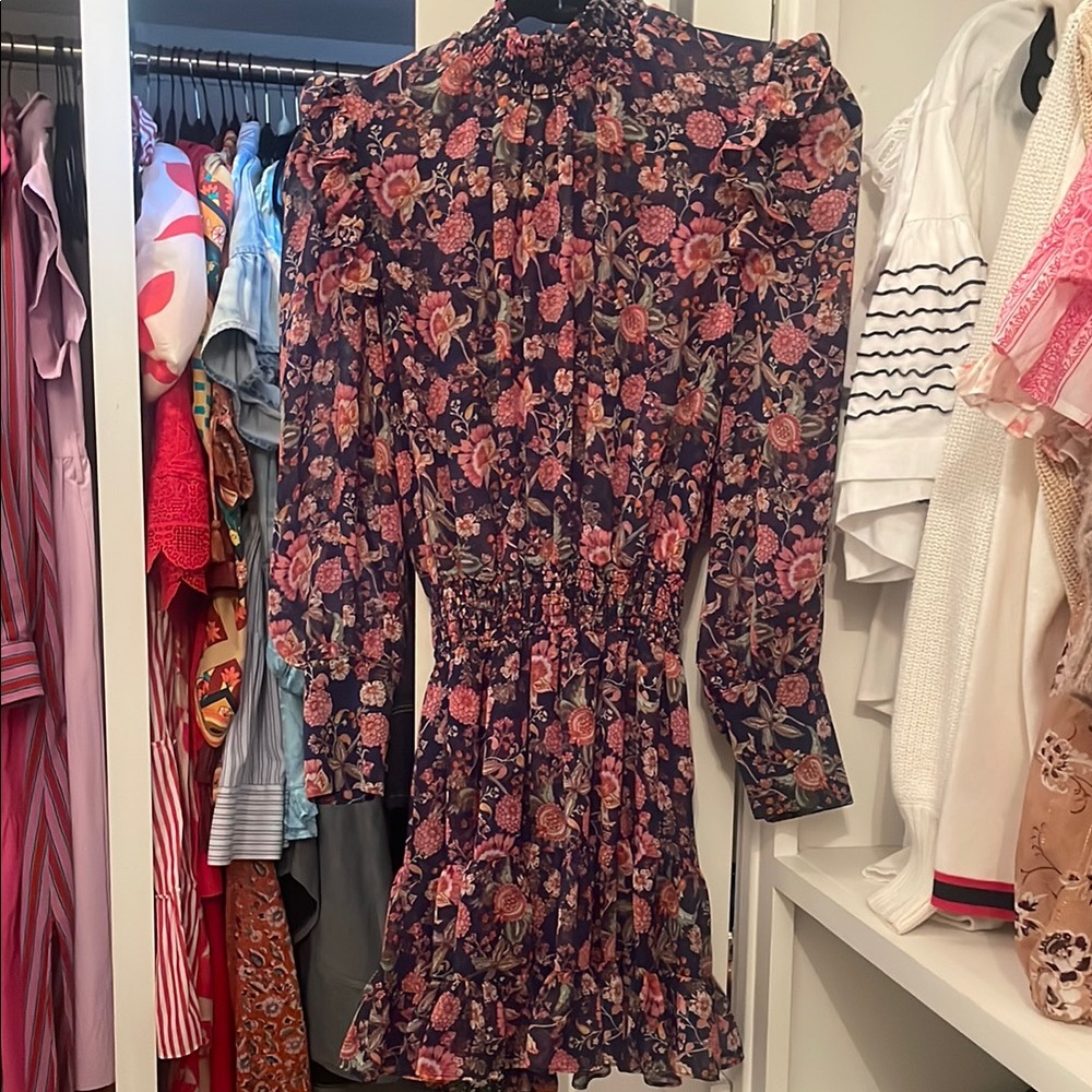 Floral Ruffle Dress MISA Los Angeles